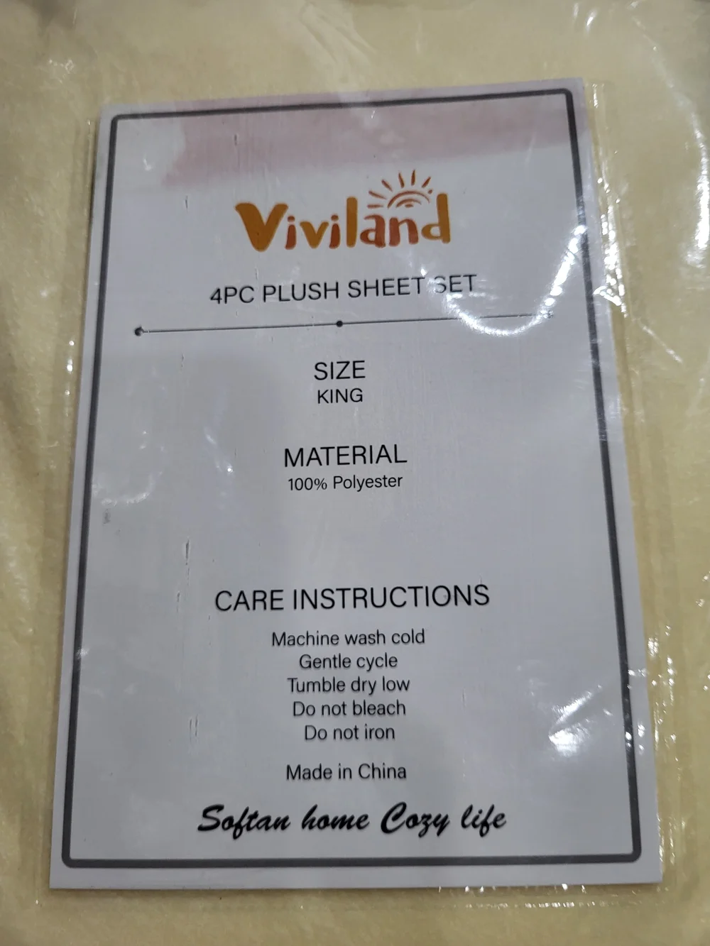 Cream Plush Sheet Set - Soft Cozy Bedding